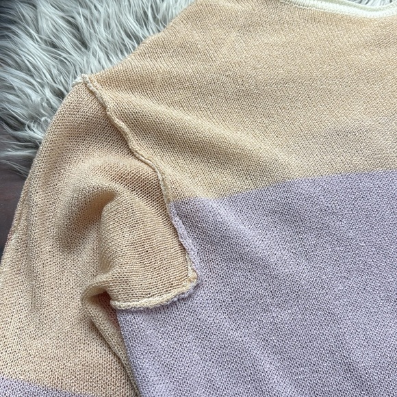 143 Story by Lineup Color Block Sweater Pastel Shades Soft Girl Coquette, M - Picture 11 of 14
